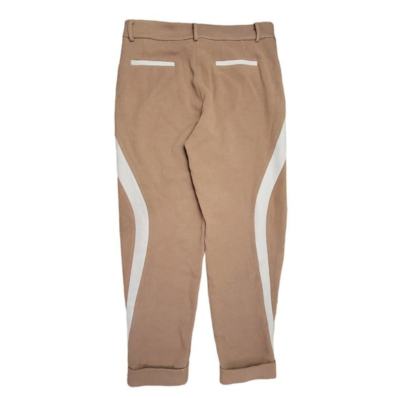 Nicholas Raefski Rolled Tab Ankle Trouser Pants Colorblock 2022 Mens Size XL Tan - Picture 2 of 3